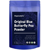 Orgnisulmte Blue Butterfly Pea Powder Premium Blue Matcha Tea Powder Natural Food Coloring Butterfly Pea Flower Powder 4.23 Oz(120G