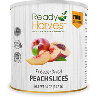 Ready Harvest Freeze Dried Peaches Freeze Dried Fruit, Freeze Dried Food Gluten Free Snacks, Fruit Snacks, Canned Food, Bug Out Bag Camping Essentials, Veggie Snacks #10 Can, 25-Year Shelf Life 397G