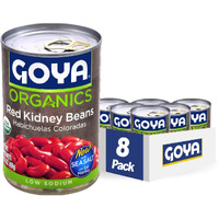Goya Organic Red Kidney Beans, Low Sodium With Sea Salt, 15.5 Ounce (Pack Of 8)