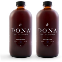 Dona Unsweetened Chai Concentrate (16Oz Bottle Two Pack) Liquid Chai Tea Concentrate