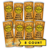 The Good Crisp Company, Aged White Cheddar, Gluten Free Potato Chips (5.6 Ounce Canisters, Pack Of 8), Non-Gmo, Allergen Friendly, Potato Chip Snack Pack, Gluten Free Snacks