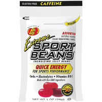 Sport Beans Extreme Energizing Jelly Beans For Exercise With Caffeine, Electrolytes And Vitamins, By Jelly Belly - Assorted Flavors, Pack Of 6 X 1 Ounce Resealable Bags