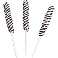 Mini Twisty Lollipops, Unicorn Pops, Nostalgic Candy, Suckers, 24 Pieces, Individually Wrapped, Black