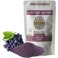 Organovita | Organic Grape Skin Powder | Blend In Smoothies, Cakes | High Fiber Content, Made W/Cold-Pressed Natural Ingredients | Gluten-Free | All Purpose Powder, Antioxidants Rich - Certified Usda