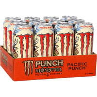 Juice Monster Pacific Punch, Energy + Juice, Energy Drink, 16 Ounce (Pack Of 24)
