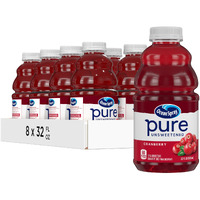 Ocean Spray Pure Unsweetened Cranberry, 100% Cranberry Juice From Concentrate, 32 Fl Oz Bottle (Pack Of 8)