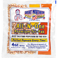 4Oz Popcorn Machine Popcorn Packets - All-In-One Movie Theater Style Popcorn Kernels, Salt, And Oil Packs By Great Northern Popcorn (24 Case)