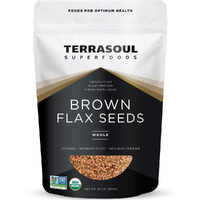 Terrasoul Superfoods Organic Brown Flax Seeds, 2 Pound