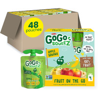 Gogo Squeez Fruit On The Go, Apple Banana, 3.2 Oz (Pack Of 48), Unsweetened Fruit Snacks For Kids, Gluten Free, Nut Free And Dairy Free, Recloseable Cap, Bpa Free Pouches