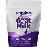 Meyenberg Whole Powdered Goat Milk, Resealable Pouch, Vitamin D, Gluten Free, Keto, Kosher, 16 Fl Oz (Pack Of 1)