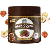 Vegan Cocoa Hazelnut Spread By Choczero - Keto Friendly, Sugar Free Dessert And Keto Bread Topping - Low Carb Chocolate (1 Jar, 12 Oz)