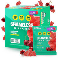 Shameless Snacks - Healthy Low Calorie Snacks, Low Carb Keto Gummies (Gluten Free Candy) - 6 Pack So Beary Cherry