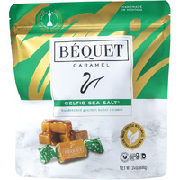B  Quet Caramel - Celtic Sea Salt Caramel - Gourmet Caramel Candy - Salted Caramel Candy Individually Wrapped - Made In Montana - Kosher (Star D) And Gluten Free - 24Oz Resealable Pouch