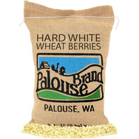 Non-Gmo Project Verified Hard White Wheat Berries | 5 Lb Burlap Bag | 100% Non-Irradiated | Kosher Parve | Usa Grown | Field Traced