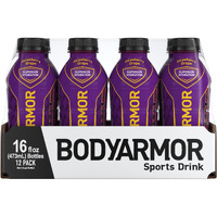 Bodyarmor Sports Drink Sports Beverage, Strawberry Grape, Coconut Water Hydration, Natural Flavors With Vitamins, Potassium-Packed Electrolytes, Perfect For Athletes, 16 Fl Oz (Pack Of 12)