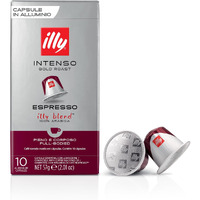 Illy Espresso Compatible Capsules - Single-Serve Coffee Capsules & Pods - Intenso Dark Roast - Notes Of Cocoa & Dried Fruit Coffee Pods - For Nespresso Coffee Machines - 10 Count