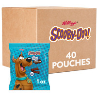 Kellogg's Scooby-Doo! Baked Graham Cracker Snacks, Lunch Snacks, Snack Crackers, Chocolate (40 Pouches)