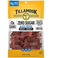 Tillamook Country Smoker Keto Friendly Zero Sugar Beef Jerky, Black Pepper, 6.5 Ounce