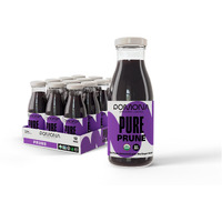 Pomona Organic Juices Pure Prune Juice, 8.4 Ounce Bottle (Pack Of 12), Cold Pressed Organic Juice, Non-Gmo, No Sugar Added, Not From Concentrate, Gluten Free, Kosher Certified, Preservative Free