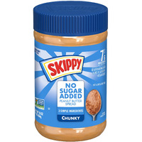Skippy Peanut Butter Spread No Sugar Added, Chunky, 16 Ounce (Pack Of 12)
