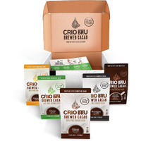 Sampler Starter Kit/Set (5 Varieties) | Natural Healthy Brewed Cacao Drink | Great Substitute To Herbal Tea And Coffee | 99% Caffeine Free | Keto Whole-30 Honest Energy Brew And Enjoy Hot Or Iced (Kit (No French Press))