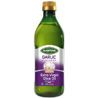 Mantova Garlic Extra Virgin Olive Oil (Evoo), Cold-Pressed, Imported From Italy. Topping For Salad, Vegetables, Pasta Salad. Perfect For Dipping Italian Bread Or Pan Frying. (2-Pack)