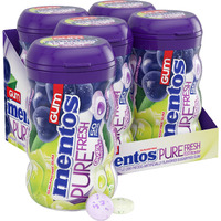 Mentos Pure Fresh Sugar-Free Chewing Gum With Xylitol, Grape Medley, 50 Piece Bottle (Bulk Pack Of 4)
