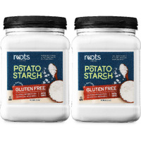 Roots Circle Gluten-Free Potato Starch | 2 Pack Of 21Oz Jars | No Preservatives Or Artificial Ingredients | Kosher For Passover Thickener For Soups Stews, Gravies & Sauces