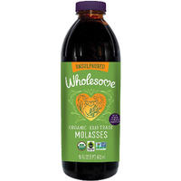 Wholesome Sweeteners 16-Ounces Organic Molasses, Fair Trade, Non Gmo, Gluten Free & Vegan, Perfect For Cookies, Glazing And More, 1 Pack