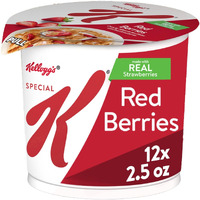 Kelloggs Special K Breakfast Cereal Cups, 11 Vitamins And Minerals, Made With Real Strawberries, Red Berries, 30Oz Case (12 Cups)
