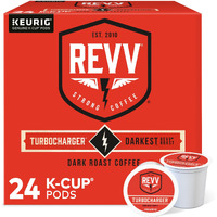Revv Turbocharger Keurig Single-Serve K-Cup Pods, Dark Roast Coffee, 96 Count