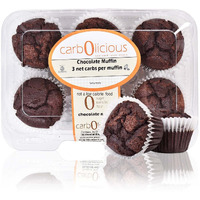 Low Carb Chocolate Muffins [6-Pack] By Carb-O-Licious- Delicious Keto Muffins With Only 3 Net Carbs Each- Sugar Free Healthy Snack With Almond Flour- Best Tasting Low-Carb Diet Treat Ever!