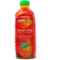 Jungle Pulp Mango Puree Costa Rica Blend, For Cocktails, Baking And Desserts -Never Canned - Mix Or Pour Into Smoothies, Daiquiri, Margaritas, Ice Tea And Cakes- 1 Liter