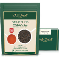 Vahdam, Fresh Harvest- Imperial Darjeeling Tea Loose Leaf (50 Cups) Limited Edition Muscatel Flavour - High Grown In Select Tea Estates | Pure Unblended | 3.53Oz