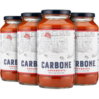 Carbone Arrabbiata Pasta Sauce | Tomato Sauce Made With Fresh & All-Natural Ingredients | Non Gmo, Vegan, Gluten Free, Low Carb Pasta Sauce, 24 Fl Oz (Pack Of 4)