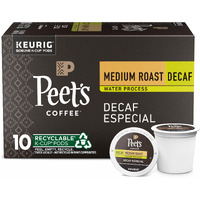 Peet's Coffee K-Cup Single Serve Pack For Keurig Brewers, Decaffeinated Especial, 10 Ct