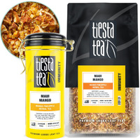 Tiesta Tea - Maui Mango | Mango Pineapple Herbal Tea Premium Loose Leaf Tea Blend Non-Caffeinated Tea Make Hot Or Iced Tea & Brews Up To 250 Cups - 16Oz Bulk Pouch & 5.5Oz Refillable Tin Combo