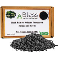 Bless International Black Salt For Wiccan Protection Rituals And Spells, 4 Oz(Ounce)