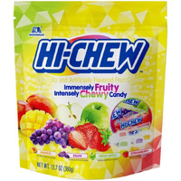 Hi-Chew Chewy Fruit Candies Original Mix Flavors Stand-Up Bag 12.7 Oz (Mango, Grape, Green Apple, Strawberry)