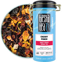 Tiesta Tea - Cherry Punch | Sweet Cherry Herbal Tea | Premium Loose Leaf Tea Blend | Non-Caffeinated Fruit Tea | Make Hot Or Iced & Up To 50 Cups | Made W/Natural Ingredients - 4Oz Refillable Tin