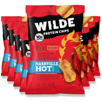 Wilde Nashville Hot Protein Chips, Thin And Crispy, High Protein, Keto Friendly, Made With Real Ingredients, 2.25Oz Bags (Pack Of 8)