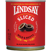 Lindsay Sliced Black Ripe Olives, Pack Of 12, 3.8Oz Cans