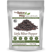 The Spice Way Urfa Biber - (4 Oz) A Unique Black Chili Pepper Flakes (Isot)