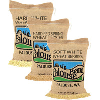 Hard White Wheat | Soft White Wheat | Hard Red Spring Wheat | 15 Lbs | 100% Desiccant Free | Non-Gmo Project Verified | Kosher Parve | Usa Grown | Field Traced | (5 Pound, Pack Of 3
