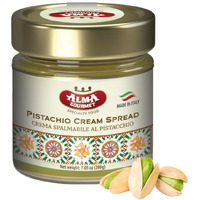Alma Gourmet Sicilian Pistachio Cream Spread - Pistachio Spreadable Cream Imported From Italy - Ideal To Spread On Bread, Biscuits, Waffles, Pancakes, Croissant, Cookies, Muffins And Crepes - Perfect To Garnish Ice Cream, Frapp  , Cakes And Cheesecakes - 7.05Oz (200G) (Pack Of 2)