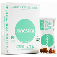 Jonesbar (Coconut Almond, 12 Count (Pack Of 1)) Usda Organic Fruit & Nut Bar, Non-Gmo, Kosher, Vegan, Gluten Free, Simple Snack Bar