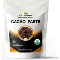 Cacao Paste Organic Raw Wafers Bulk 1 Pound Cacao Paste Unsweetened, Vegan,