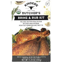 Kinder's Butcher's Organic Turkey Brine And Rub Kit With Brining Bag, 11.25-Ounces, Gluten Free, Usda Organic, Kosher