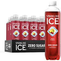 Sparkling Ice, Fruit Punch Sparkling Water, Zero Sugar Flavored Water, With Vitamins And Antioxidants, Low Calorie Beverage, 17 Fl Oz Bottles (Pack Of 12)