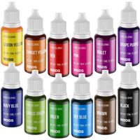 Food Coloring Set - 12 Color Food Grade Vibrant Food Dye Tasteless Liquid Color For Cake Decorating, Baking, Easter Egg, Icing, Fondant, Cooking, Slime Making Diy Supplies Kit - 0.35 Fl. Oz (10 Ml)/Bottles